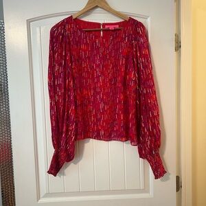 Lilly Pulitzer Red shimmer blouse